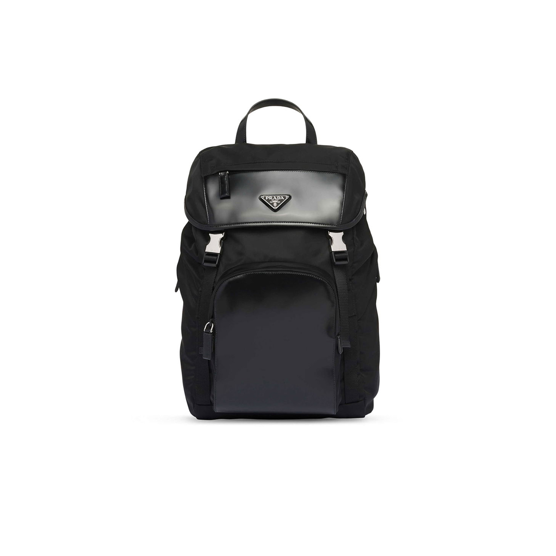 PRADA RECYCLED-NYLON AND LEATHER BACKPACK 2VZ135 (45*27*17cm) 